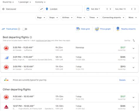 flights search.